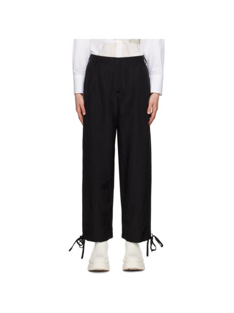 MSGM Black Drawstring Trousers