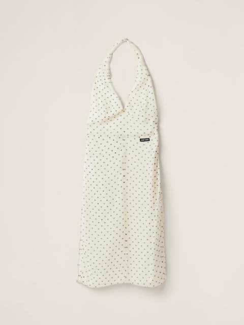 Miu Miu Polka-dot chiffon dress