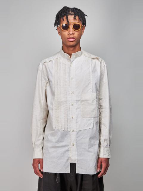 Mandarin Collar Hybrid Dress Shirt, cream