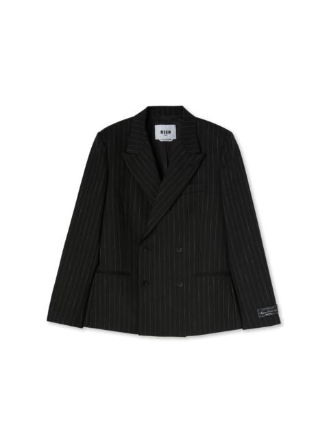 MSGM Pure wool jacket with "Punk Pinstripe" workmanship