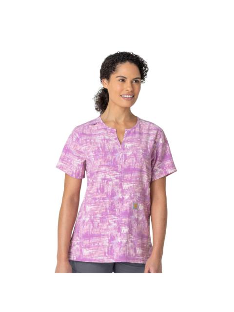 Carhartt Women's Force Notch Neck Print Scrub Top