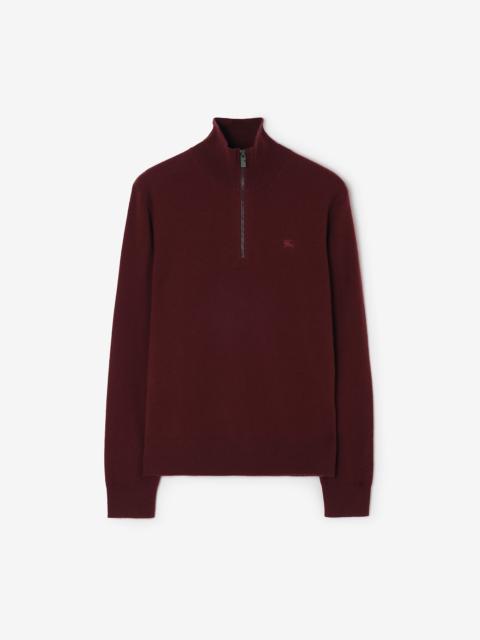Burberry Cashmere Blend Half-zip Sweater