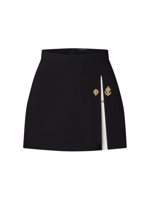 Louis Vuitton Graphic Box Pleat Mini Skirt