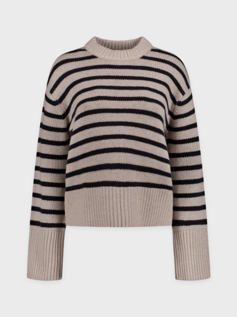 LISA YANG Sweater Sony Stripes Cashmere Svart/beige