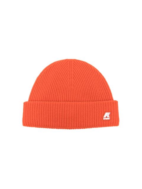 K-WAY logo-patch wool beanie