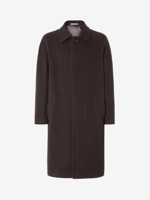 CORNELIANI Dark brown cashmere blend coat