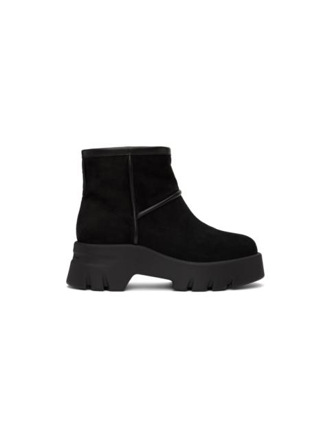 Black Shearling Ankle Boots