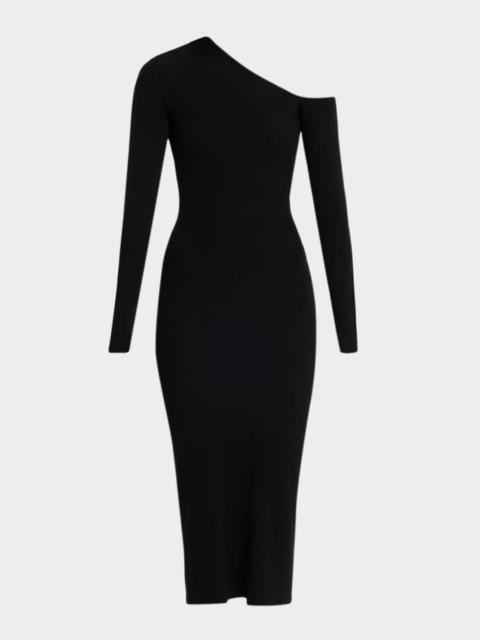 STAUD Lois One-Shoulder Sheath Dress
