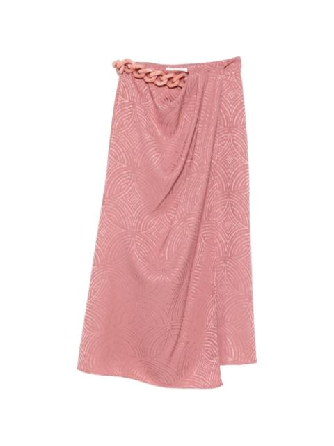 JOSEPH jacquard chain midi skirt