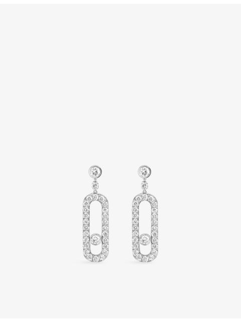 MESSIKA Move Uno 18ct white-gold and diamond earrings