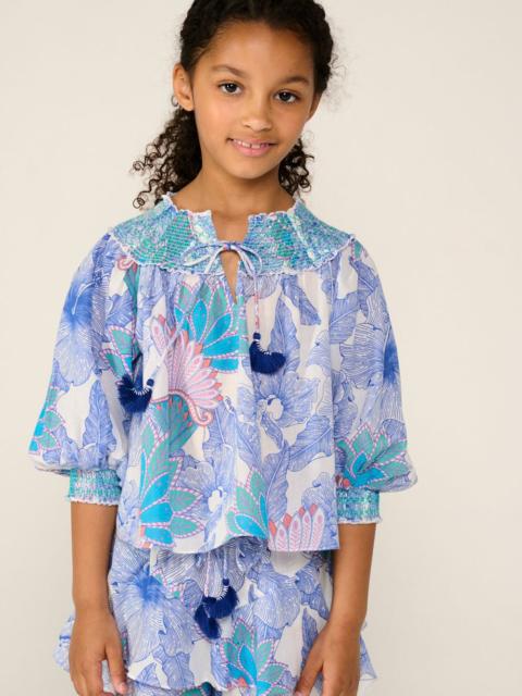 Poupette St Barth Blouse Ysee for girls - Blue Padang
