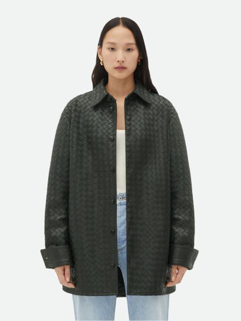Bottega Veneta Intrecciato Oversized Leather Shirt