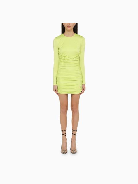 Short lime dress with draping