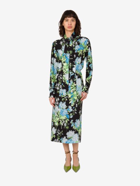 Moschino PRINTED SILK SATIN SKIRT