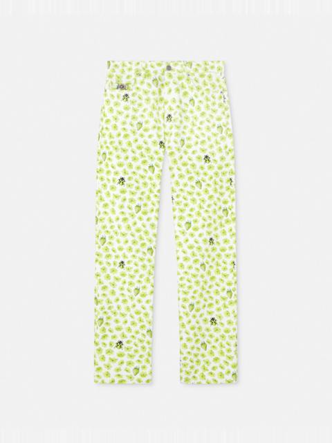 VERSACE Strawberry Garden Loose-Fit Jeans