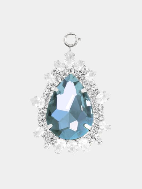 rabanne PEAR SHAPED CHARM WITH AQUAMARINE CRYSTAL