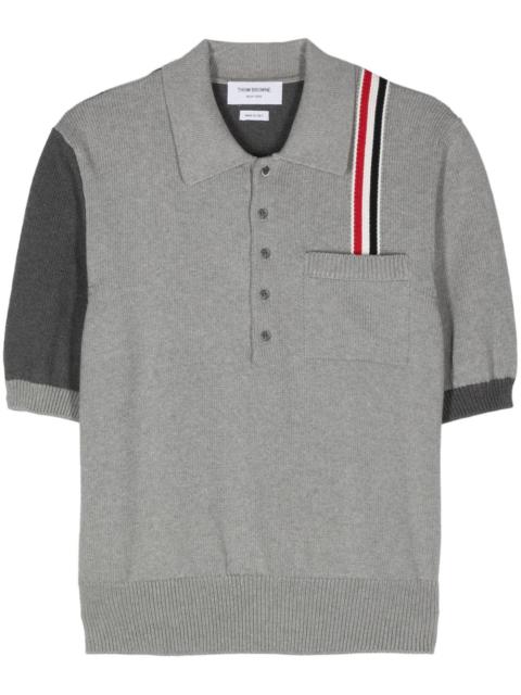 Thom Browne RWB-stripe knitted polo shirt