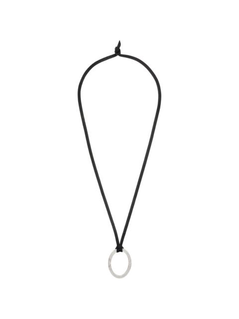 The Letters Black Western Oval Necklace