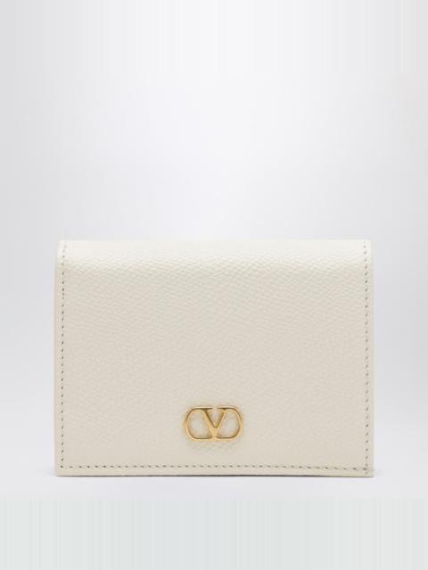 Valentino VLogo Signature ivory leather wallet