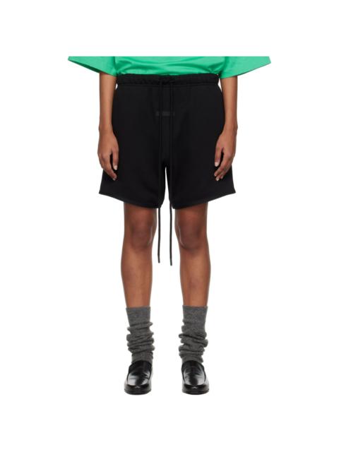 ESSENTIALS Black Drawstring Shorts