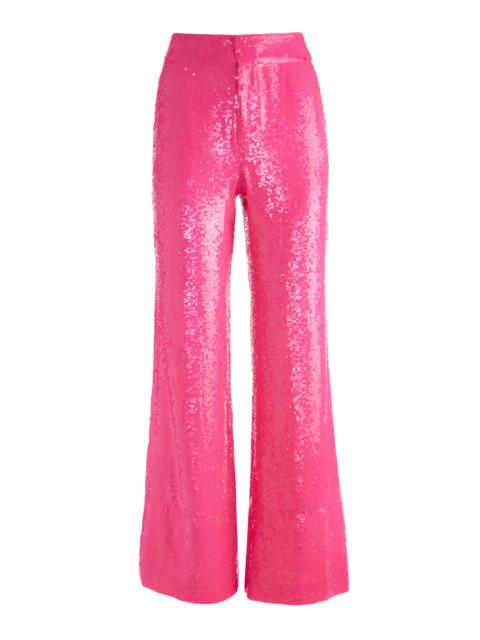 Alice + Olivia DYLAN HIGH WAISTED SEQUIN PANT