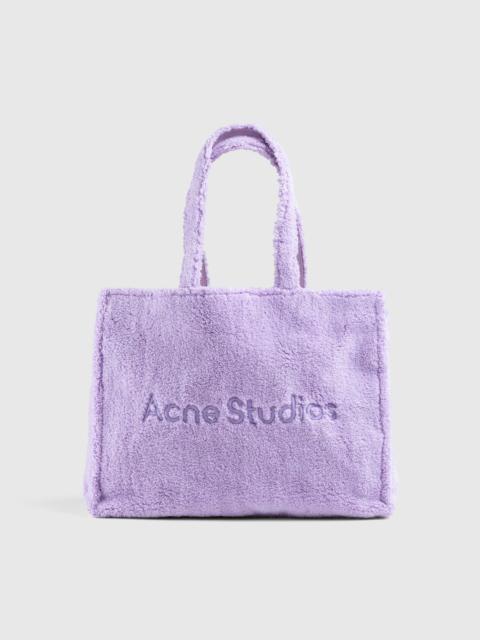 Acne Studios Acne Studios – Furry Logo Shoulder Tote Bag Lilac Purple