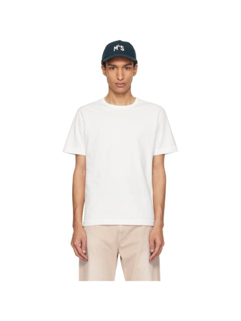 Merz b. Schwanen White 2M15 Mid-Century Machine Refined Fit T-shirt