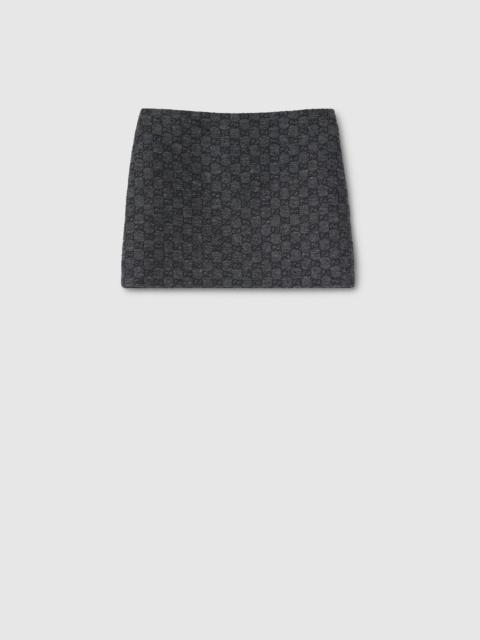 GUCCI GG boutonné wool tweed skirt