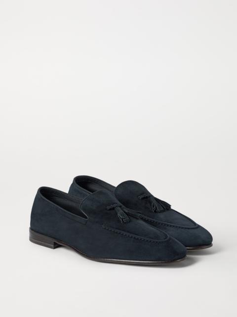 Brunello Cucinelli Suede soft loafers with tassels