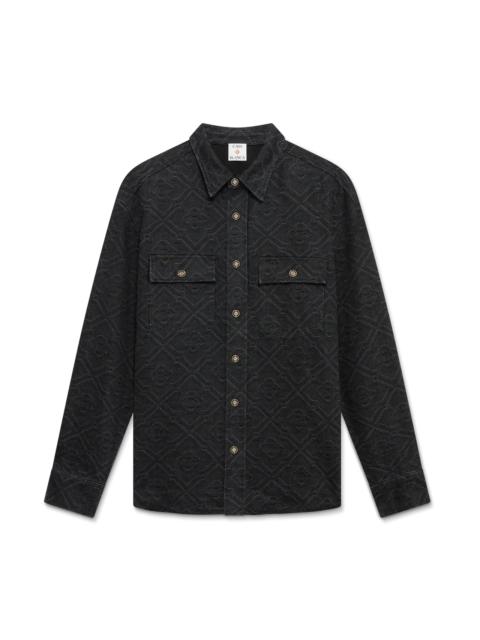 CASABLANCA Black Laser Long Sleeve Denim Shirt