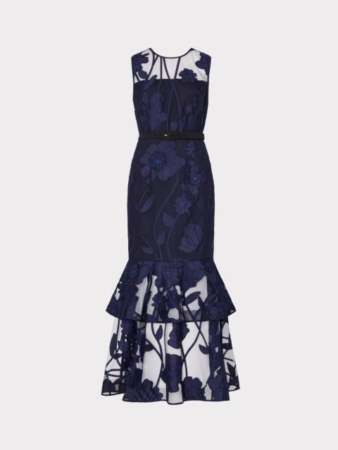 MILLY Anna Embroidered Maxi Dress