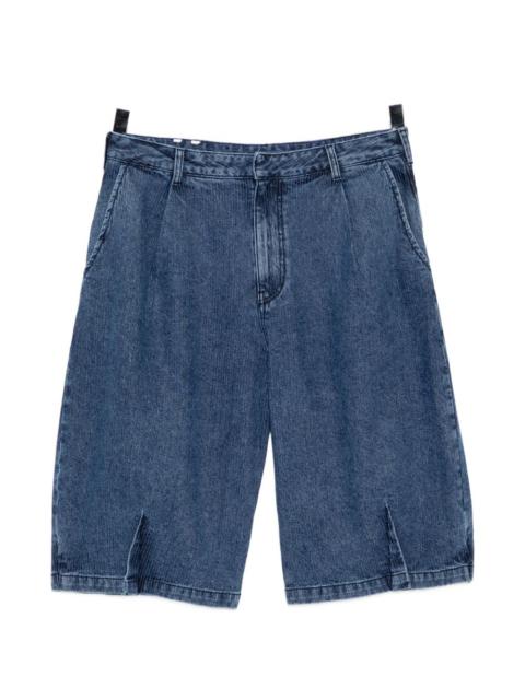 ADER error pleated denim shorts