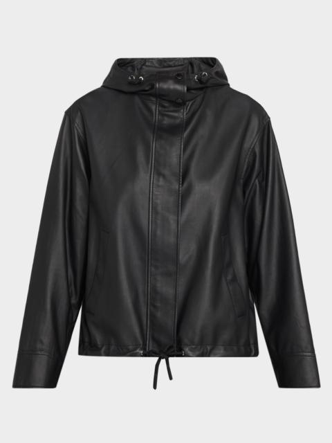 Yves Salomon Lambskin Leather Technical Jacket