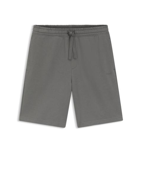 HUGO COTTON-TERRY SHORTS WITH LOGO PRINT