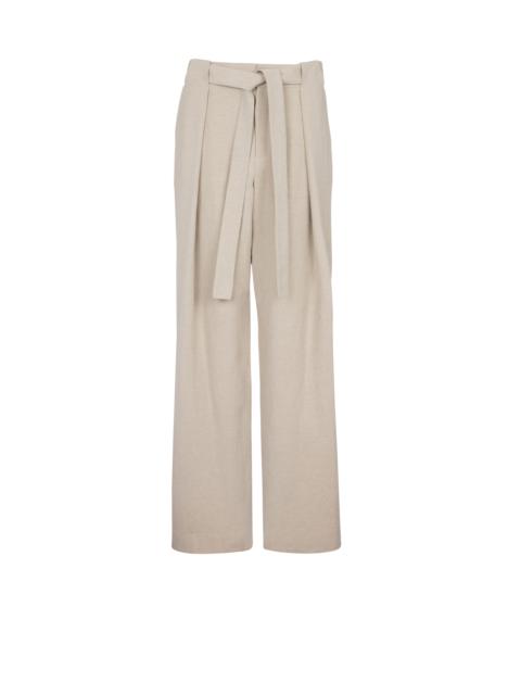 Balmain Loose-fitting linen trousers