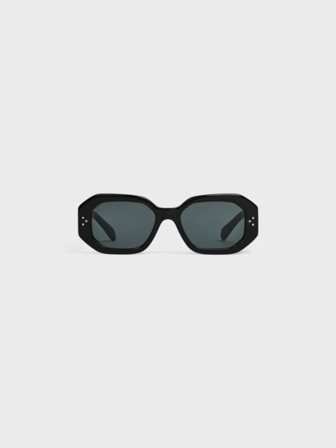良い女＊CELINE Celine Triomphe XL 02 Sunglasses 4S305CPLB TRIOMPHE XL 02 SUNGLASSES IN ACETATE - BLACK | CELINE