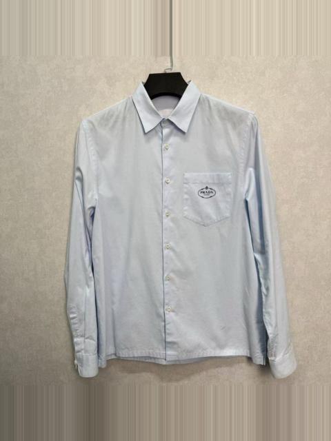 Prada Prada Letter Logo Embroidered Single-Breasted Shirt