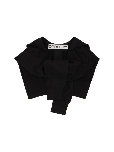 OPEN YY Black Hoodie Sleeve Layer Hood