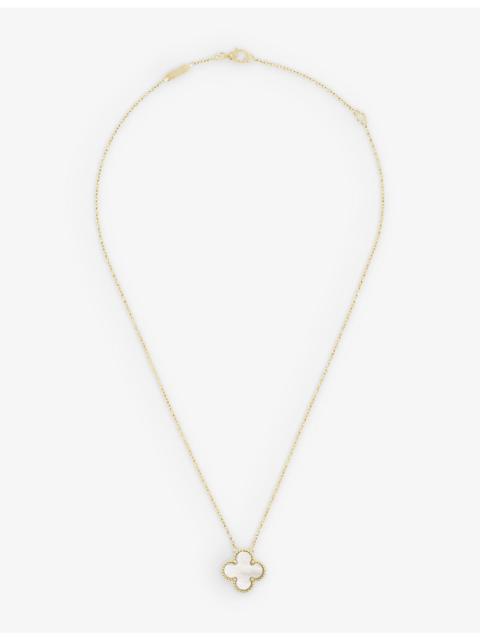 Van Cleef & Arpels Vintage Alhambra gold and mother-of-pearl pendant