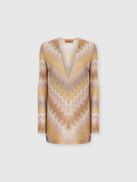 Missoni Long-sleeved mini dress in ombre lurex