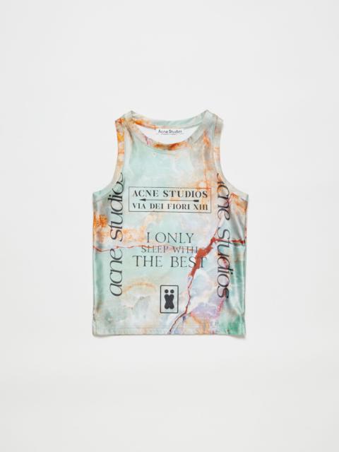 Acne Studios Print tank top - Pastel green