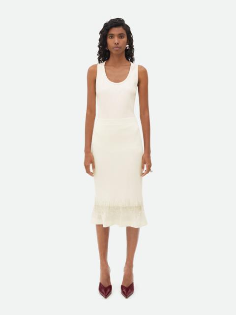 Bottega Veneta Crystal Embroidered Jersey Midi Skirt