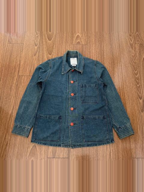 visvim visvim TRAVAIL COVERALL WABASH JKT Red-Button Washed Indigo Jacket