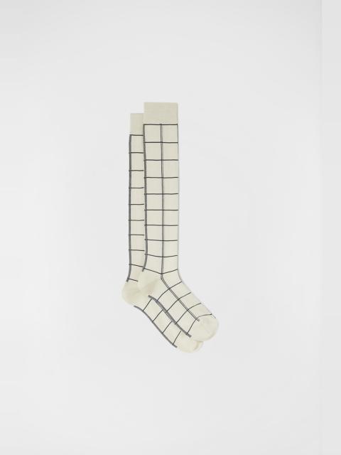 Jil Sander Checked Socks