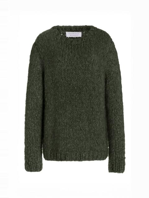 GABRIELA HEARST Lawrence Knit Sweater in Deep Olive Welfat Cashmere