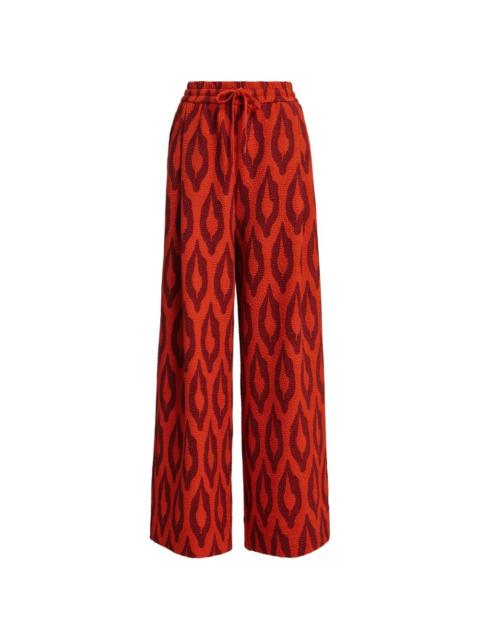 ESSENTIEL ANTWERP printed drawstring-fastening palazzo pants