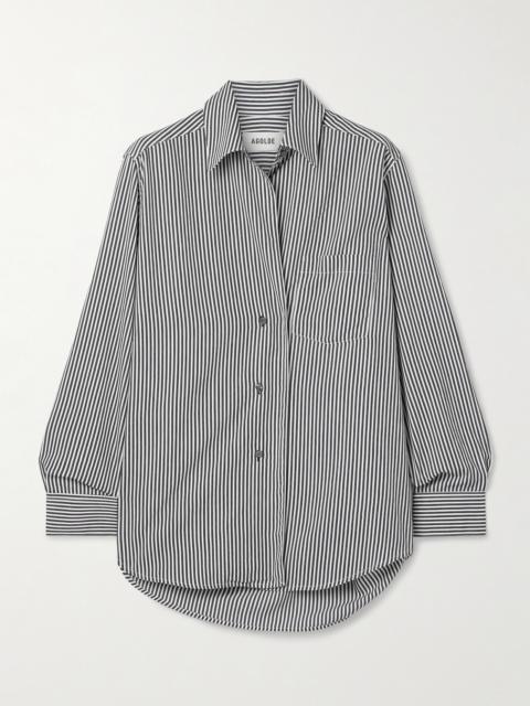 AGOLDE Aris Striped Crepe Shirt
