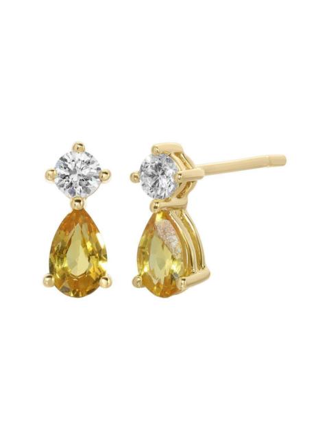 ANITA KO Yellow Sappire Violet Stud Earrings