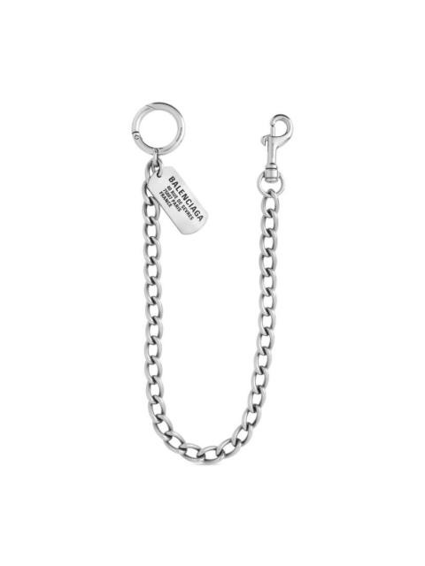 BALENCIAGA Tags Trouser Chain  in Antique Silver