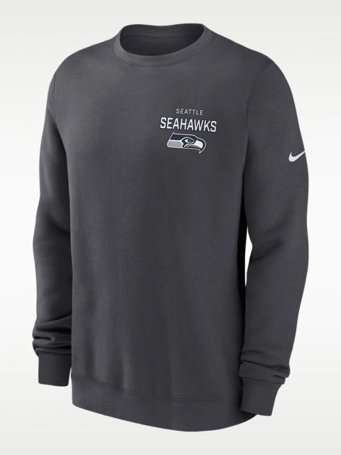 Nike Seattle Seahawks Draw Block Club Men's Nike NFL Pullover Crew